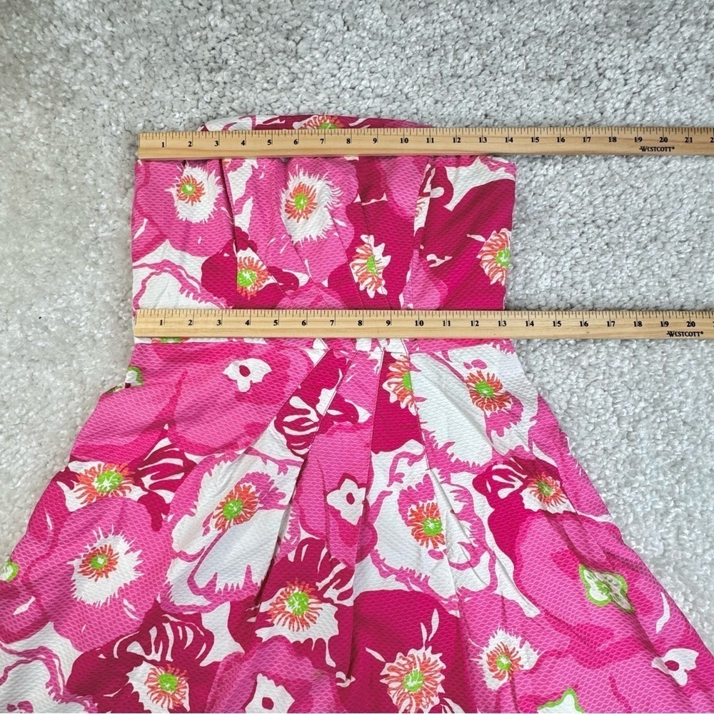 Lilly Pulitzer  Bloom Dress Pink Floral Preppy Resort Coquette Cruise Tropical 4 - Picture 11 of 12